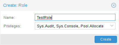 Proxmox role add
