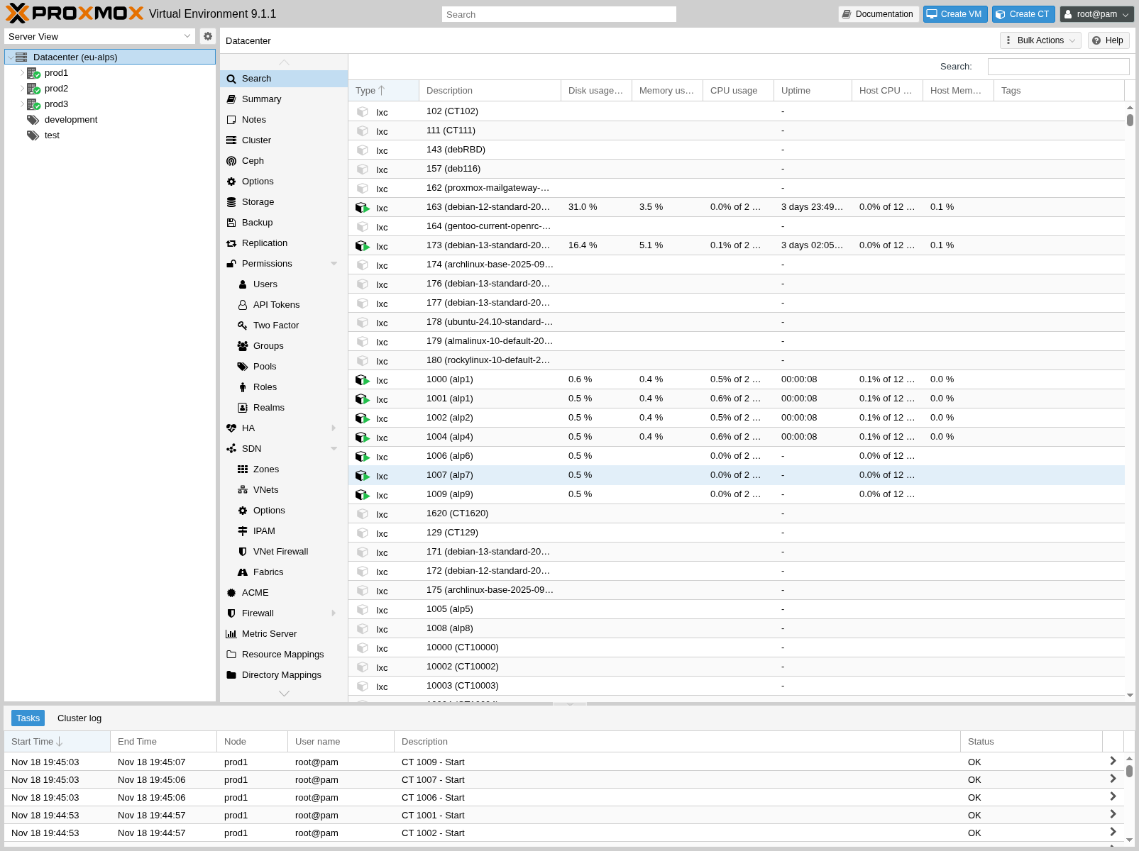 Datacenter cluster-wide search